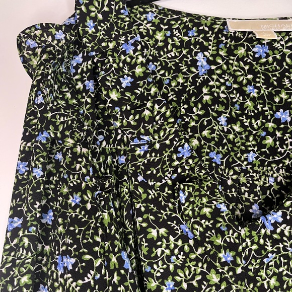 NWOT Michael Michael Kors Floral Ruffle Midi Dress sz L - Picture 9 of 9